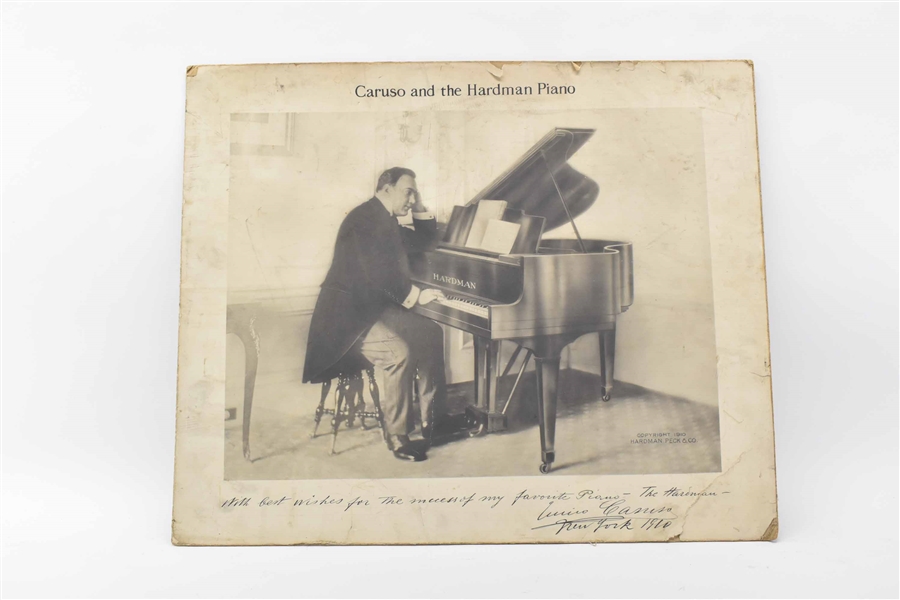 Caruso & the Hardman Piano Photo on Paper