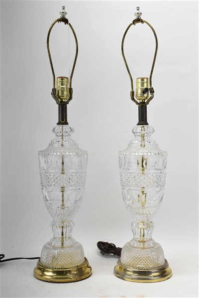 Pair of Pressed Glass Table Lamps