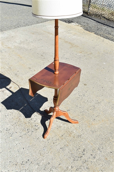 Stencil Decorated Lamp Table