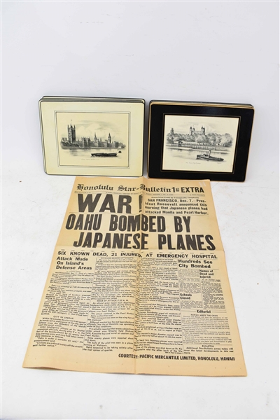 Honolulu Dec. 7, 1941 Newspaper WWII WAR! 