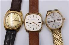 Three Assorted Mens Vintage Watches