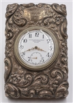 Ornate Sterling Desk Clock