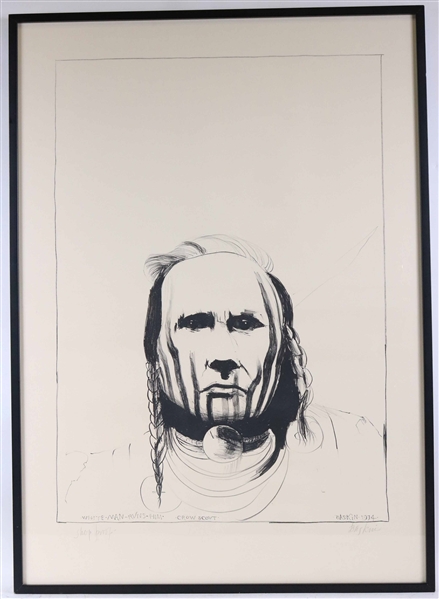 Leonard Baskin, Lithograph "Chief White Man"