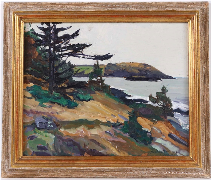 Oil on Canvas, C Huntington Monhegan Island Maine