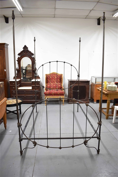 Victorian Style Iron Four Poster Bed