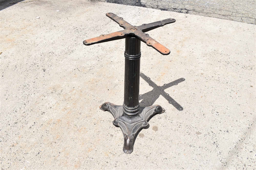 Black Painted Cast Iron Parlor Table Base