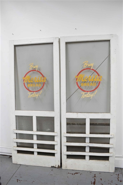 Pair of Vintage Merita Bread Screen Doors