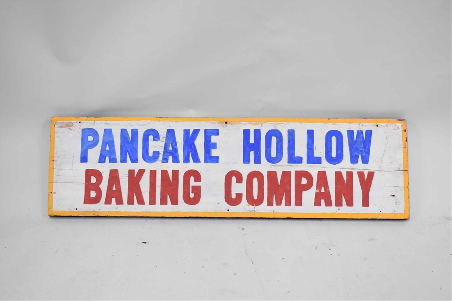 Vintage Pancake Hollow Baking Company Wooden Sign