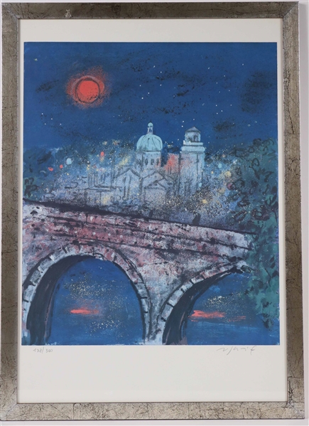 Polychrome Lithograph, Florence, Italy