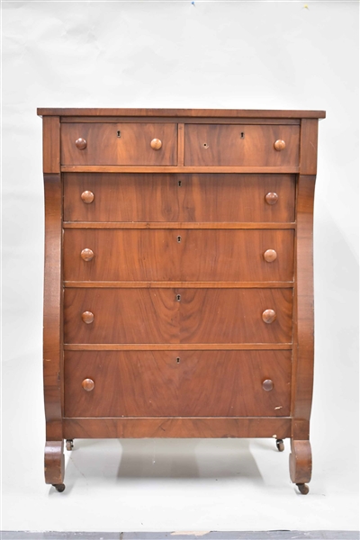 Empire Mahogany Tall Chest of Drawers