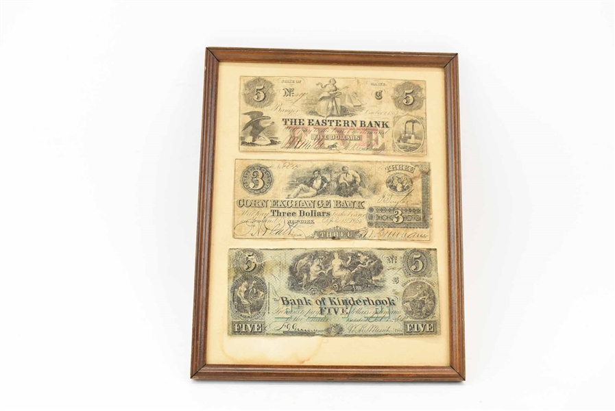 Three Antique Bank Notes