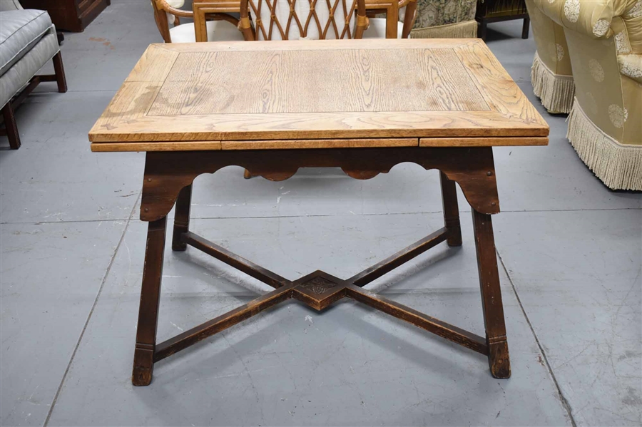 Arts and Crafts Style Draw Leaf Extension Table