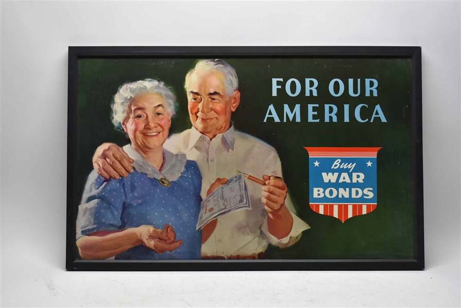 1943 Buy War Bonds Lithograph Advertisement