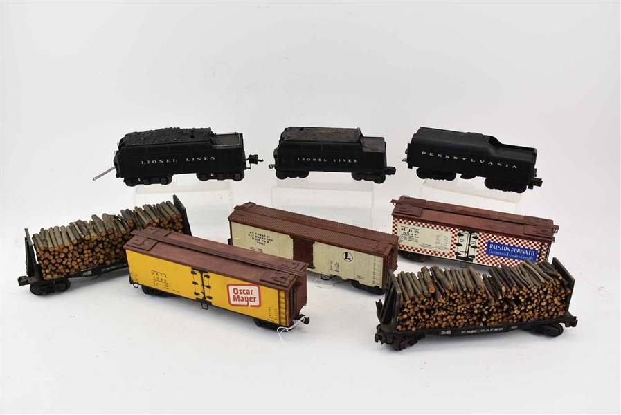 Lionel Group of Assorted Train Cars O Gauge.