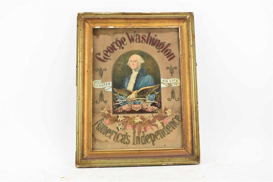 Antique Framed George Washington Dedication
