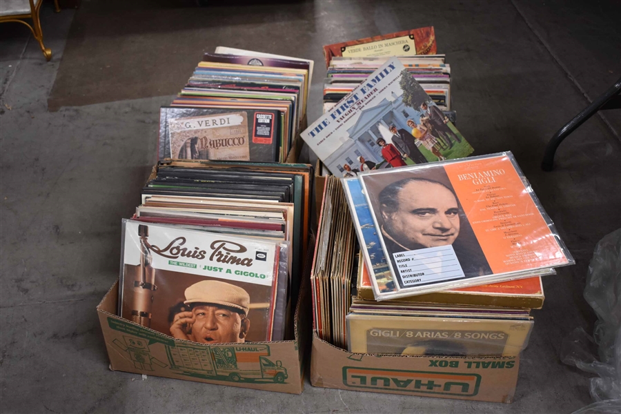 Four Boxes of Vintage Assorted Records