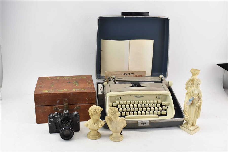 New Royal Safari Portable Typewriter with Case