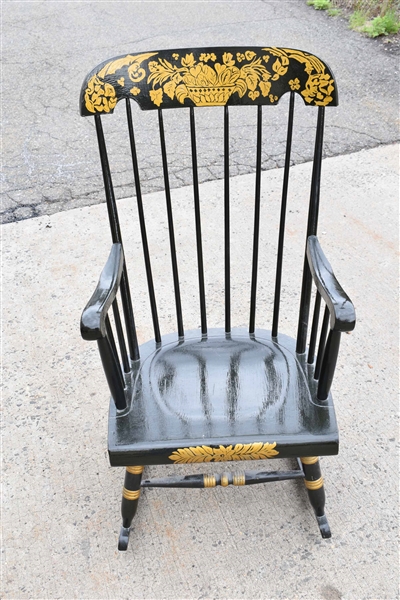 Black Stenciled Rocking Chair