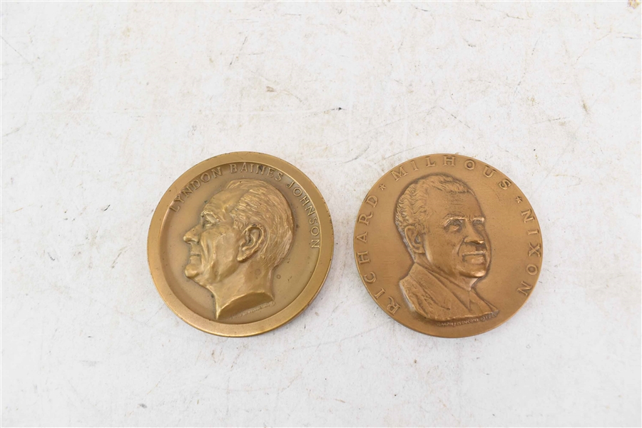 Bronze Lyndon Johnson Presidential  Medallion