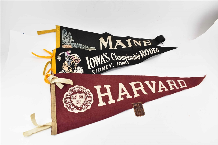 Vintage Harvard University Pennant 