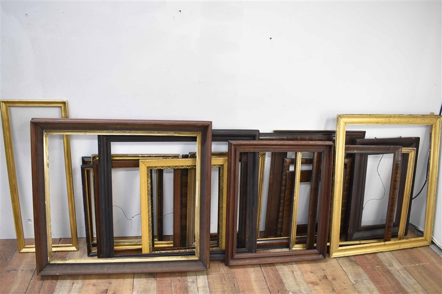 Group of 18 Assorted Large Picture Frames 