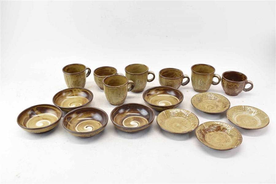 Group of Stoneware Pottery Dishware