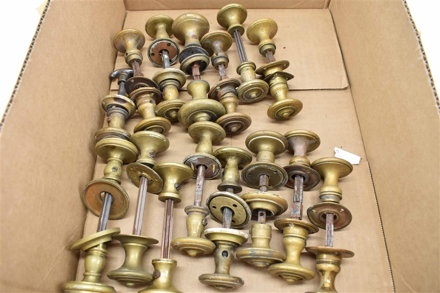 Group of Assorted Brass Door Knobs