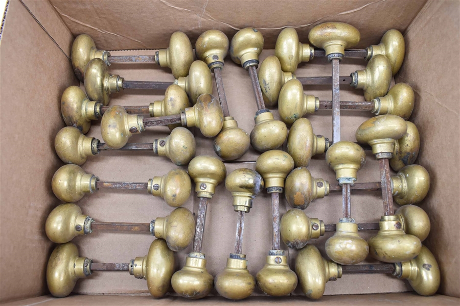Group of Assorted Brass Door Knobs 