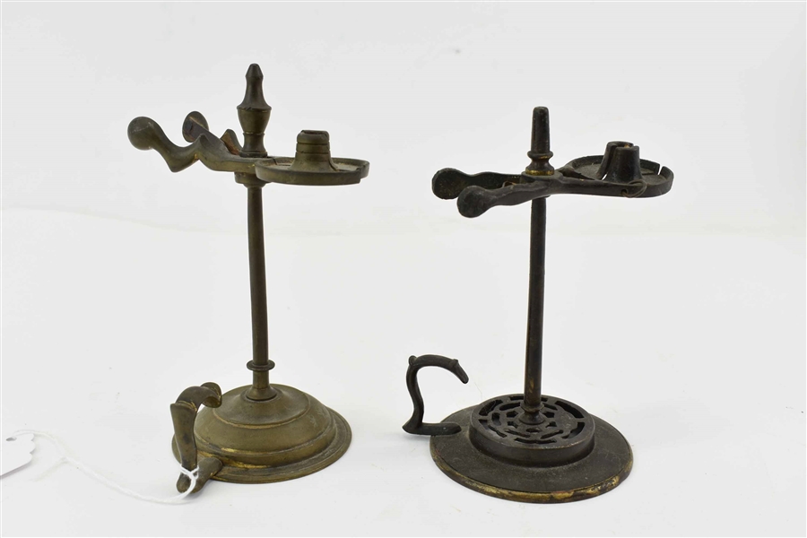 2 Early Brass Candle Jacks