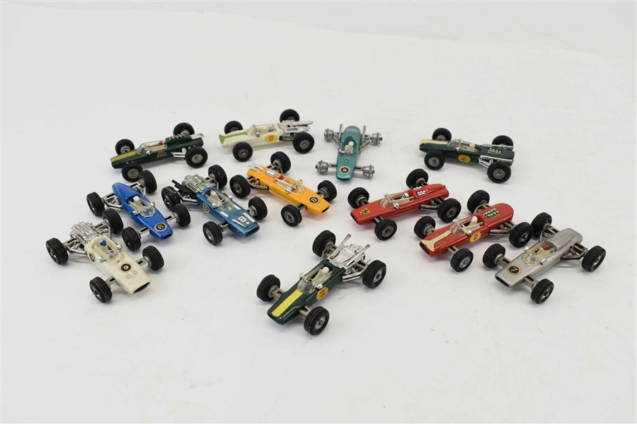 Group of Polistil Penny Italian Toy Racing Cars
