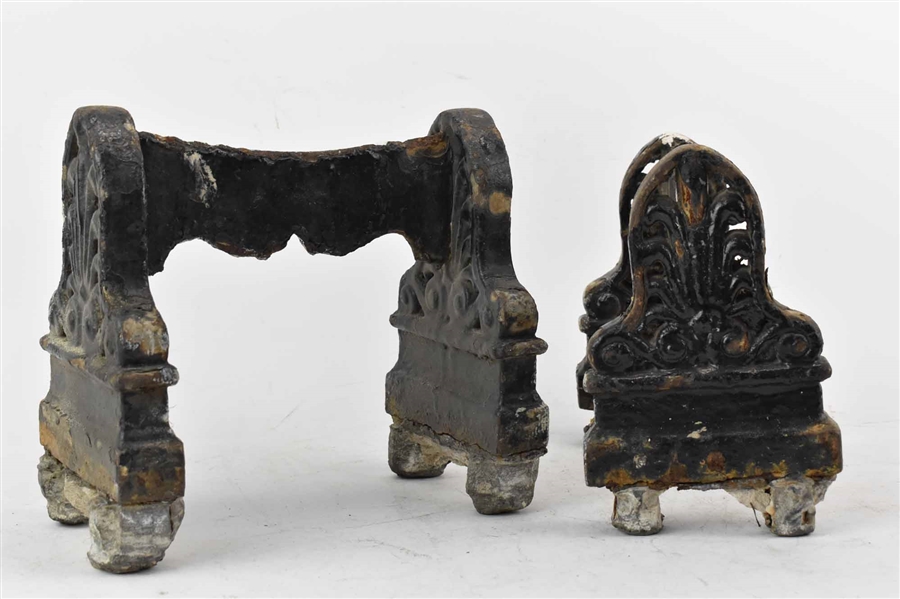Pair of Antique Cast Iron Boot Scrapes