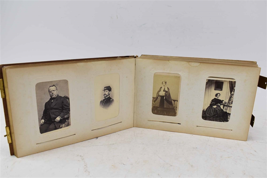 Hand Carved Wooden Antique Photo Book