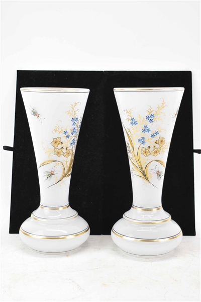 Pair of Antique Opaline Vases