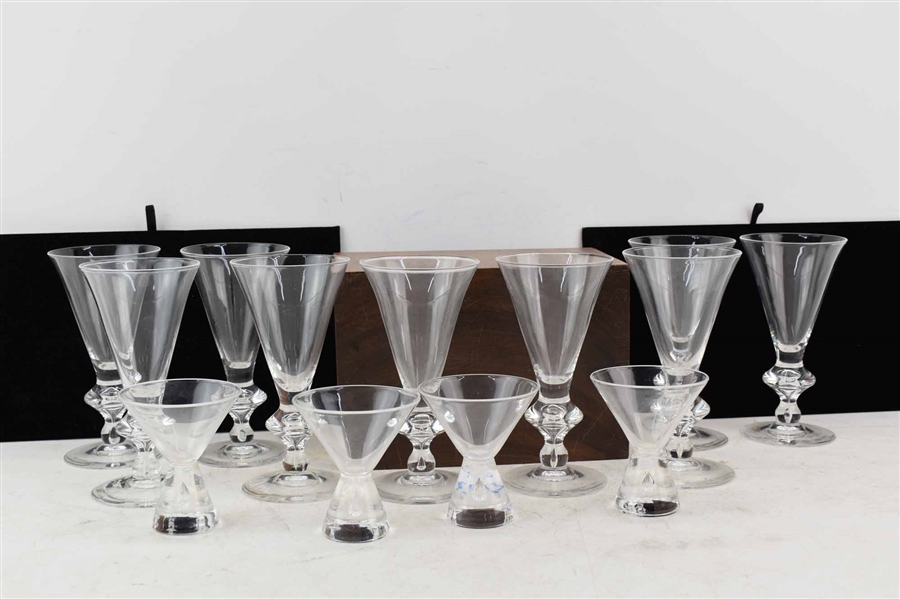 9 Steuben Glass Water Goblets