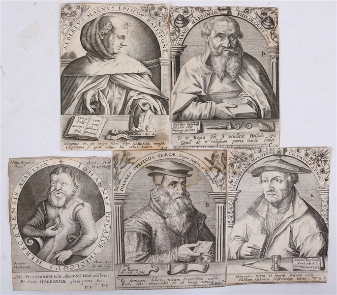 Five Old Master Engravings, Portraits of Men