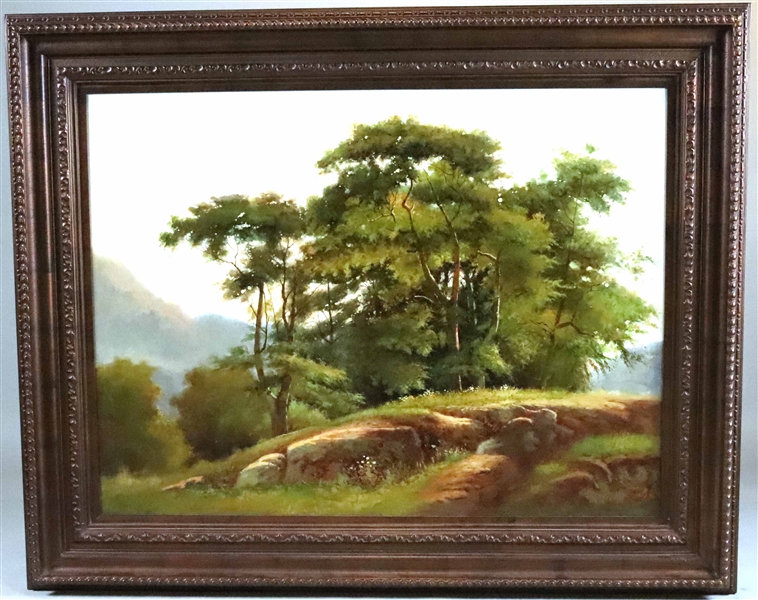 Oil on Canvas, Landscape with Trees