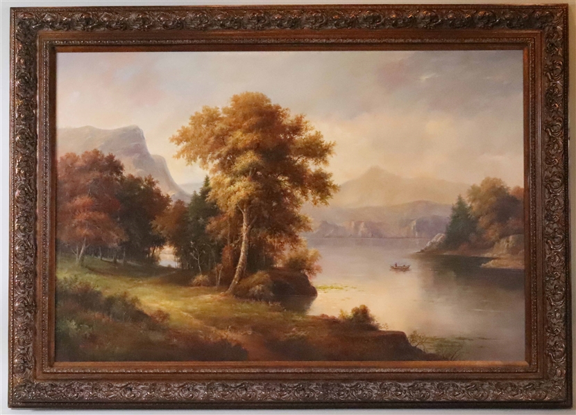 Oil on Canvas, Autumnal Riverscape