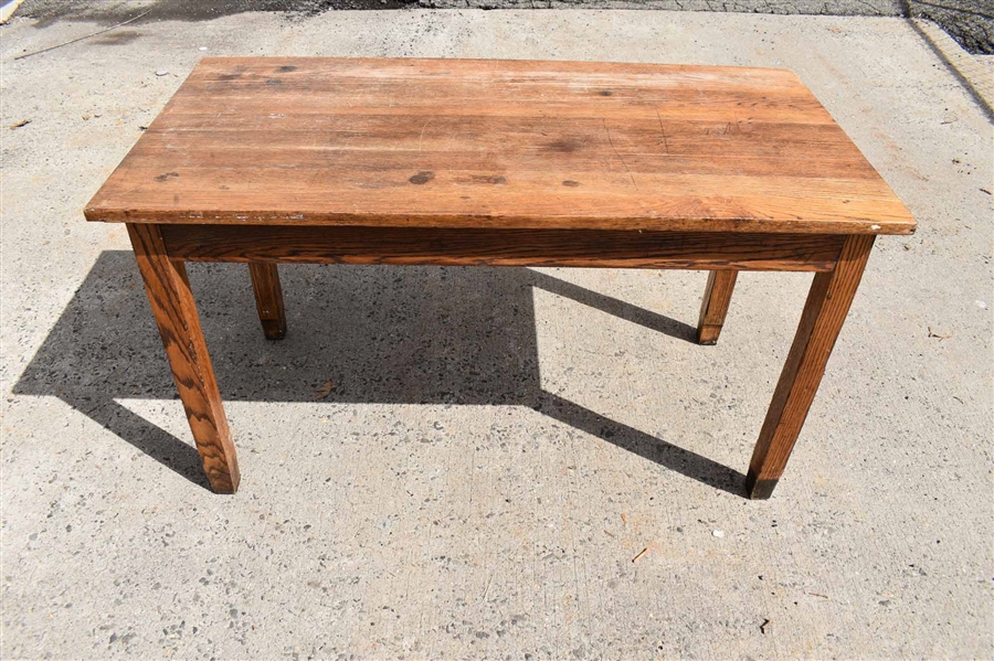 Vintage Oak Long Dining Table