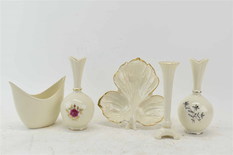 Five Lenox Porcelain Table Articles