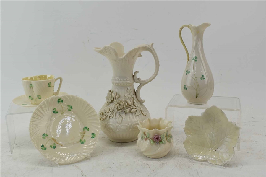 Seven Beleek Porcelain Table Articles