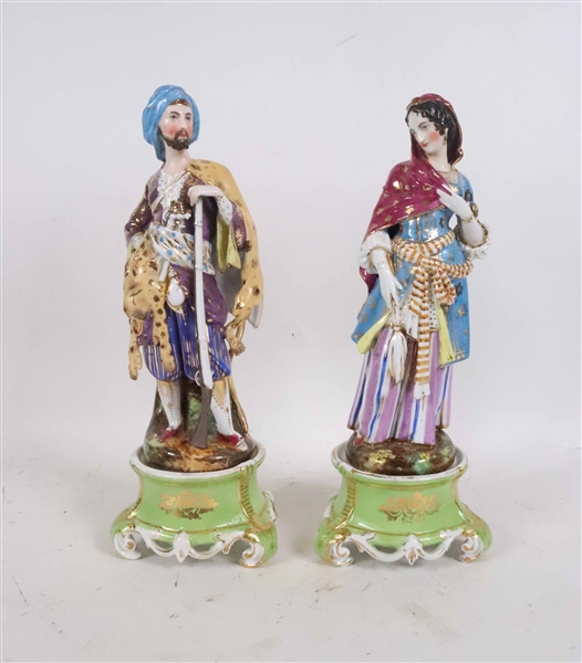 Pair of French Porcelain Turkish Figures