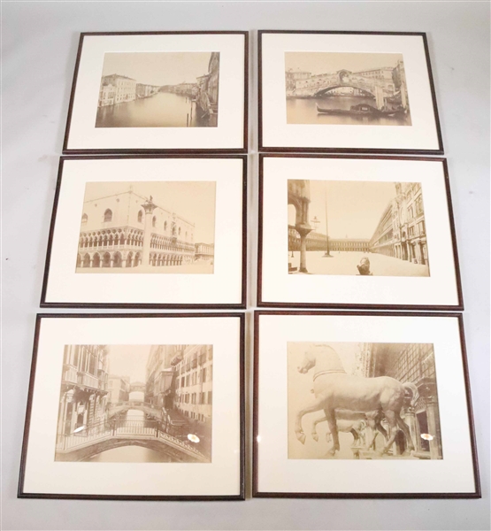 Six Albumen Photographs of Venetian Scene