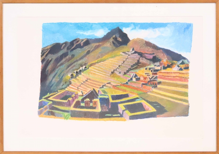 Susan Shatter, Pastel on Paper, Peruvian Ruins
