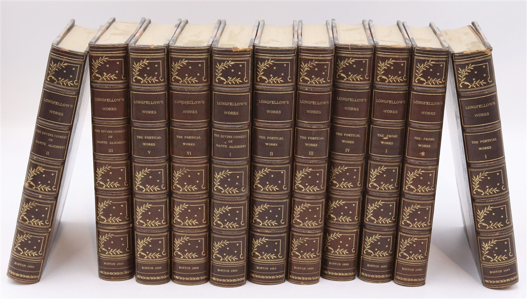 11 Volumes of Works by Henry Wadsworth Longfellow