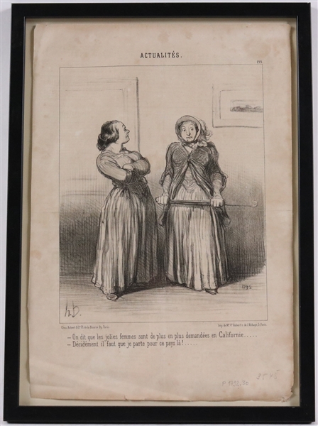 Honore Daumier, Lithograph, Proverbs et Maxims