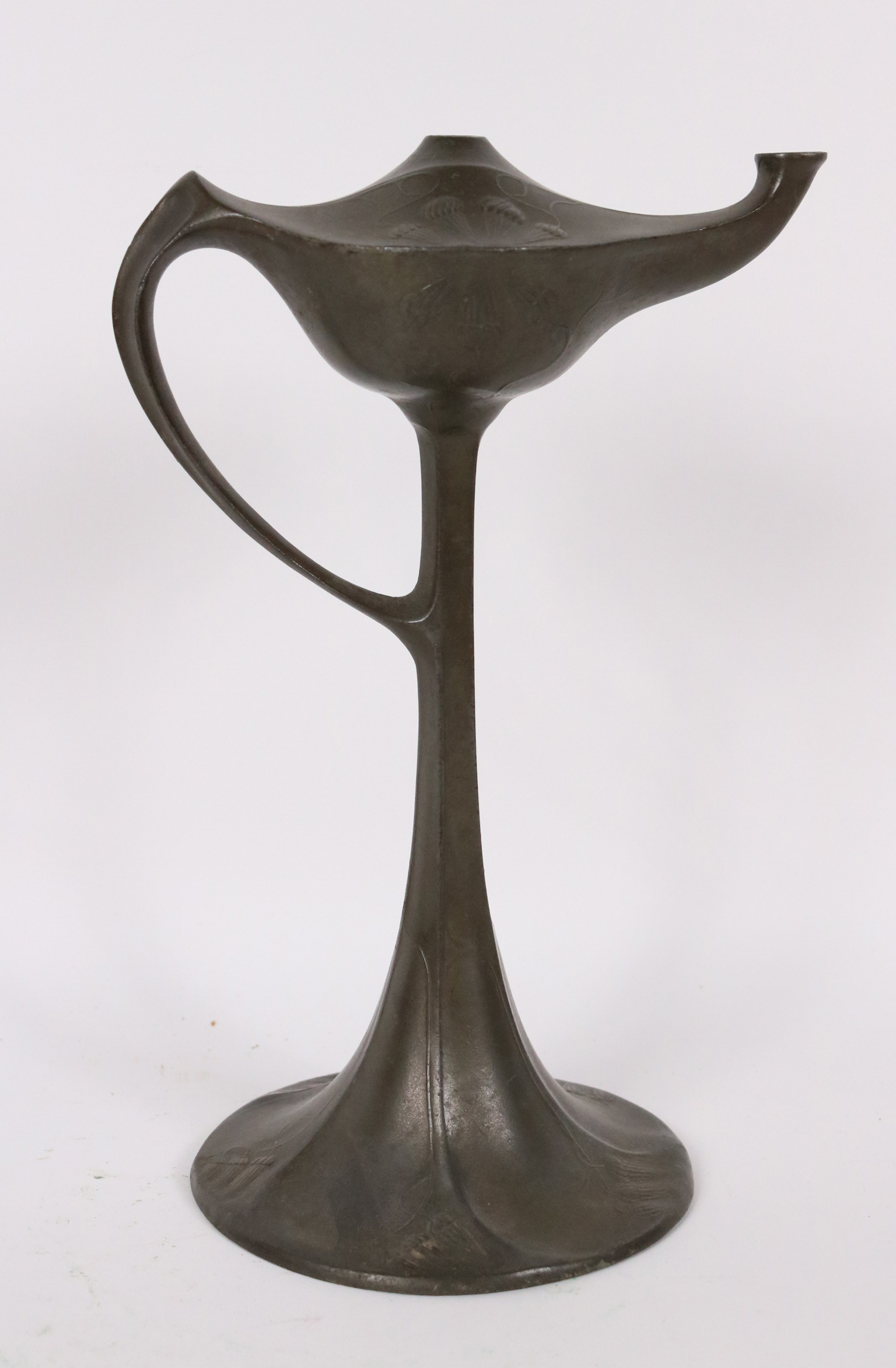 Art Nouveau Kayserzinn Pewter Oil Lamp | Barnebys