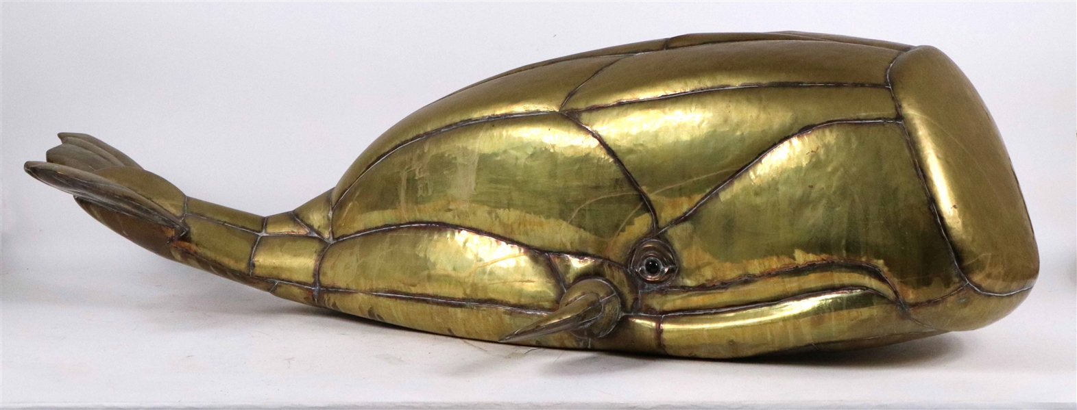 Brass Sculpture of a Sperm Whale