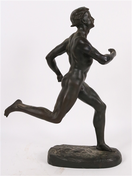 Georges Engrand, Bronze of Nude Male Runner