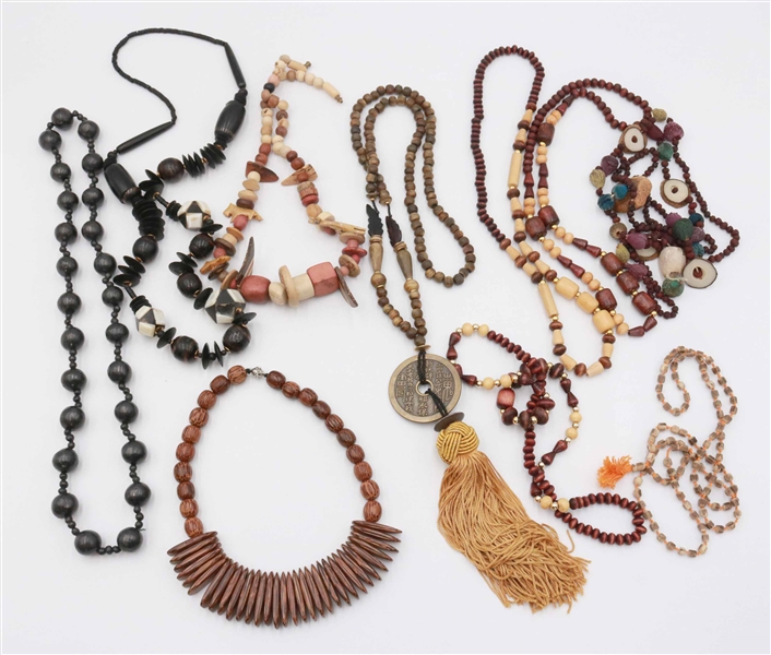 Ten Beaded Costume Necklaces