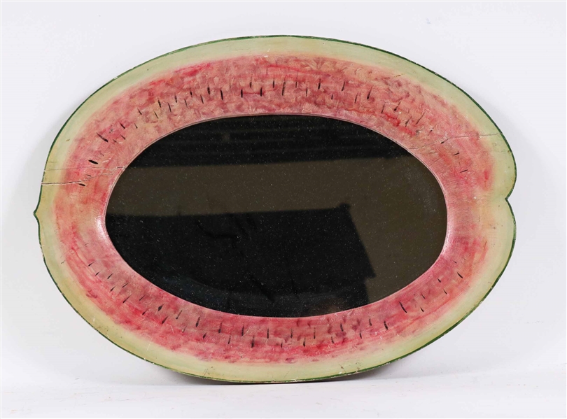 Watermelon Painted Pine Hanging Mirror